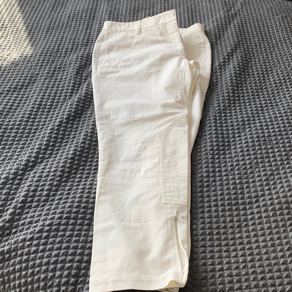Prada Cream Trousers with Pocket Detail